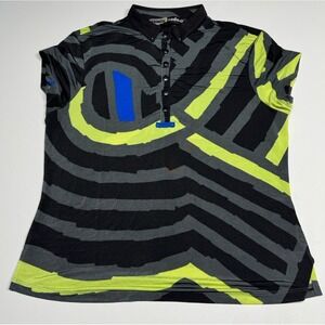 Jamie Sadock Women's‎ Short Sleeve Multicolor Golf Top  Stretch Size M